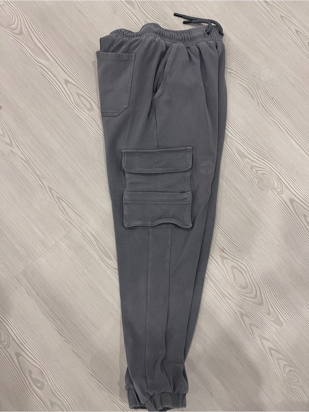 YoungLA Dark Gray Lounge Jogger Pants with Branded Waist Tag - Picture 3 of 7